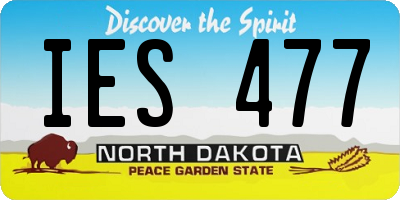 ND license plate IES477