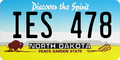 ND license plate IES478
