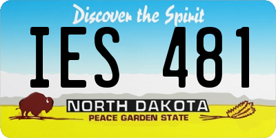 ND license plate IES481