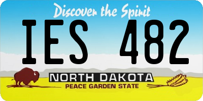 ND license plate IES482