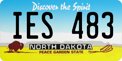 ND license plate IES483