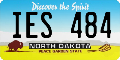 ND license plate IES484