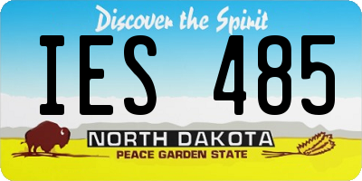 ND license plate IES485