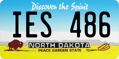 ND license plate IES486