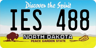 ND license plate IES488