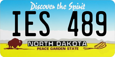 ND license plate IES489