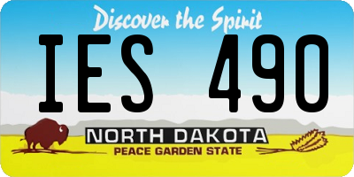ND license plate IES490