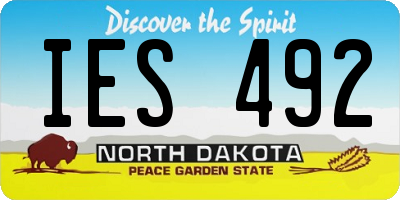 ND license plate IES492