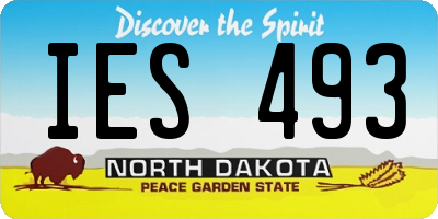 ND license plate IES493