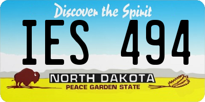 ND license plate IES494