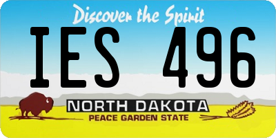 ND license plate IES496