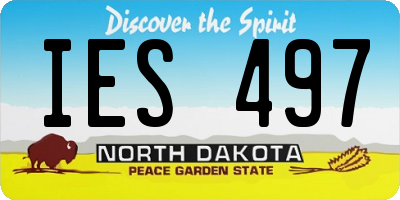 ND license plate IES497