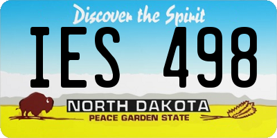 ND license plate IES498