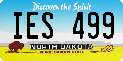 ND license plate IES499