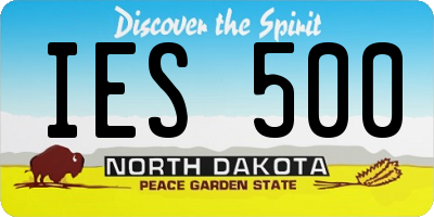 ND license plate IES500