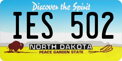 ND license plate IES502