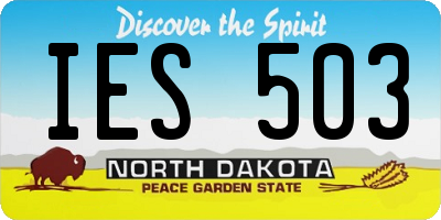 ND license plate IES503
