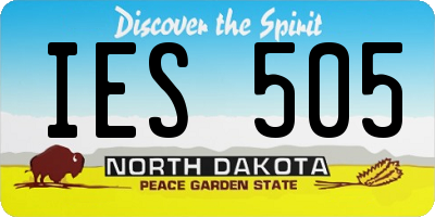 ND license plate IES505