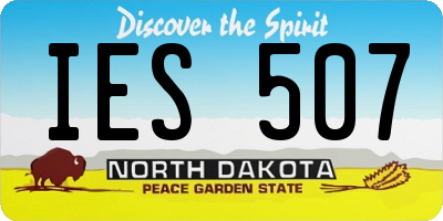 ND license plate IES507