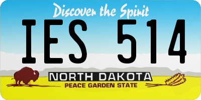 ND license plate IES514