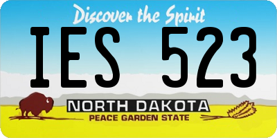 ND license plate IES523