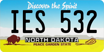 ND license plate IES532