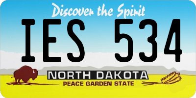 ND license plate IES534
