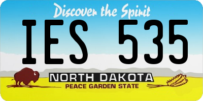 ND license plate IES535