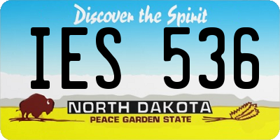 ND license plate IES536