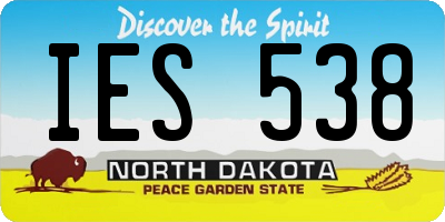 ND license plate IES538