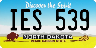ND license plate IES539