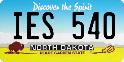 ND license plate IES540