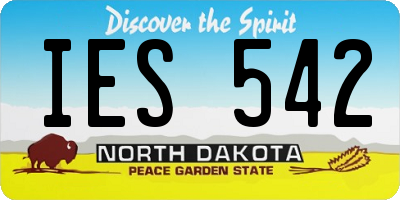 ND license plate IES542