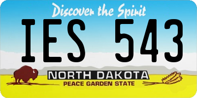 ND license plate IES543