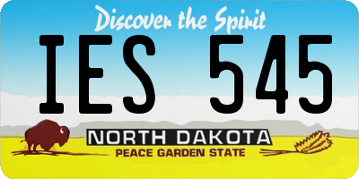 ND license plate IES545