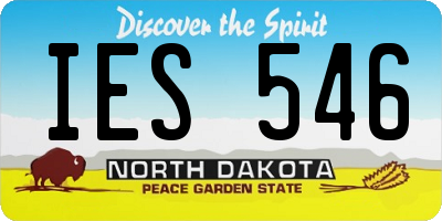 ND license plate IES546