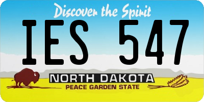 ND license plate IES547