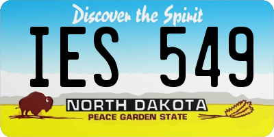 ND license plate IES549