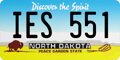 ND license plate IES551