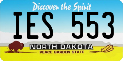 ND license plate IES553