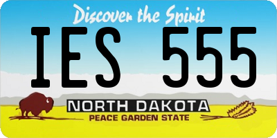 ND license plate IES555