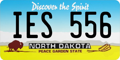 ND license plate IES556