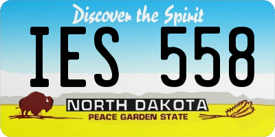 ND license plate IES558