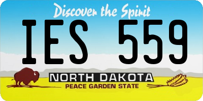 ND license plate IES559