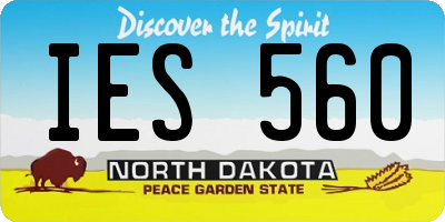 ND license plate IES560