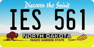 ND license plate IES561