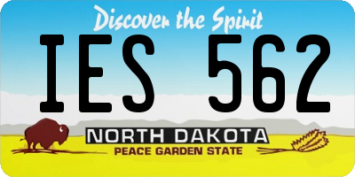 ND license plate IES562