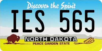 ND license plate IES565