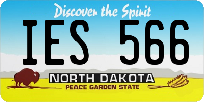 ND license plate IES566
