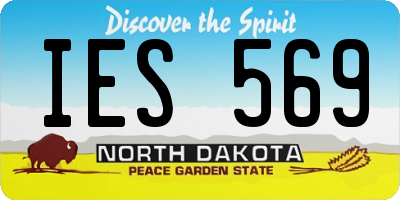ND license plate IES569